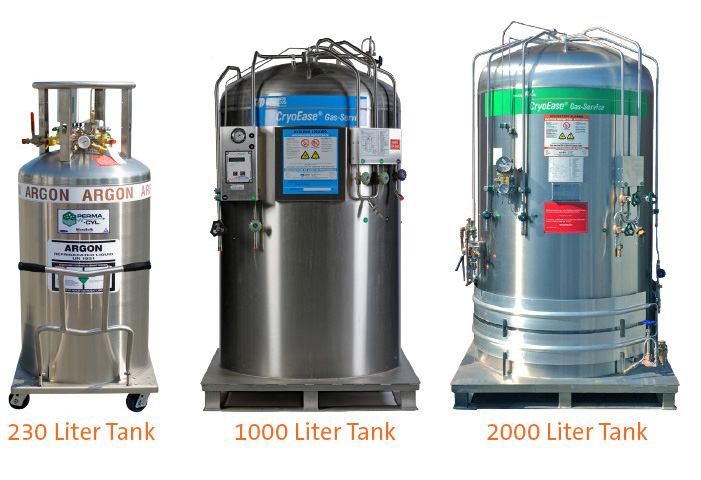 CryoEase® Kleintank, 230 L, 1000 L und 2000 L