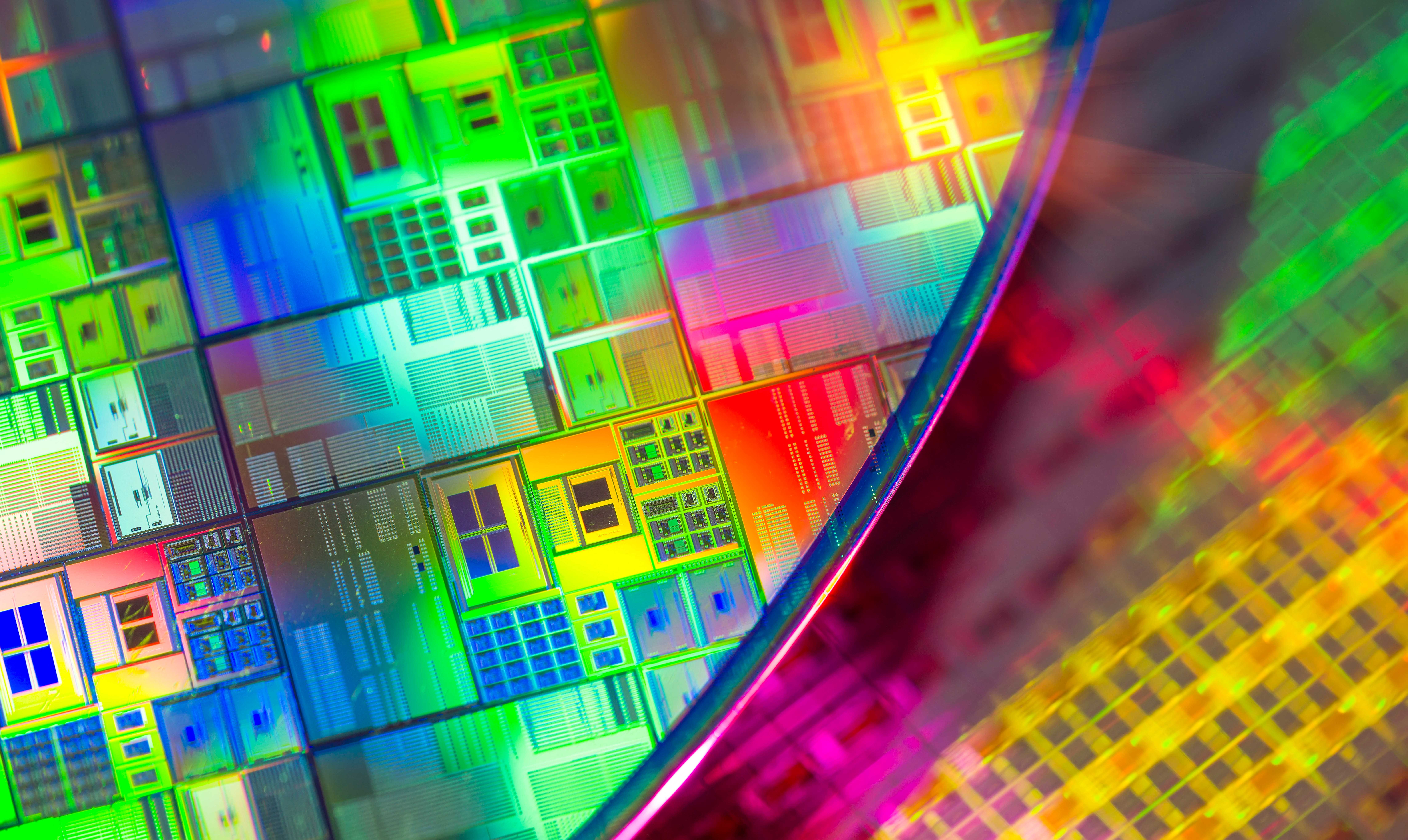 electronic chip board colourful